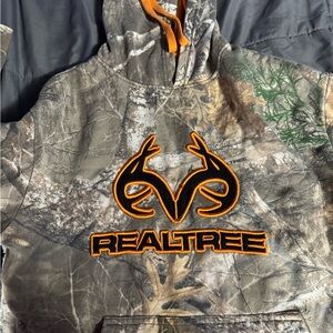 Realtree Camouflage Hoodie with Orange Logo